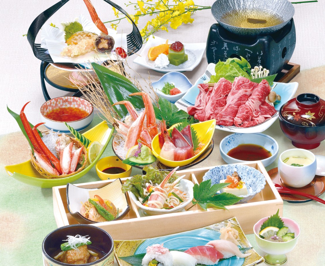 かにと牛しゃぶ会席